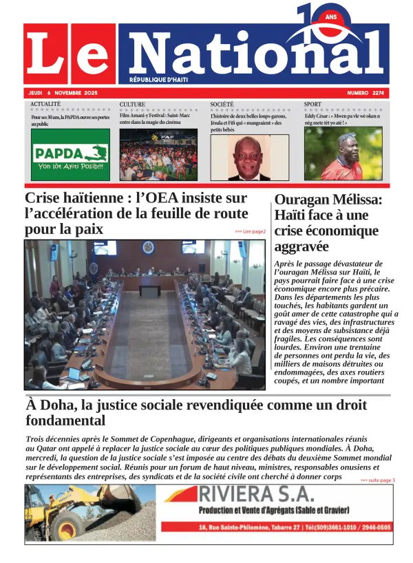 Une de l'édition 2275