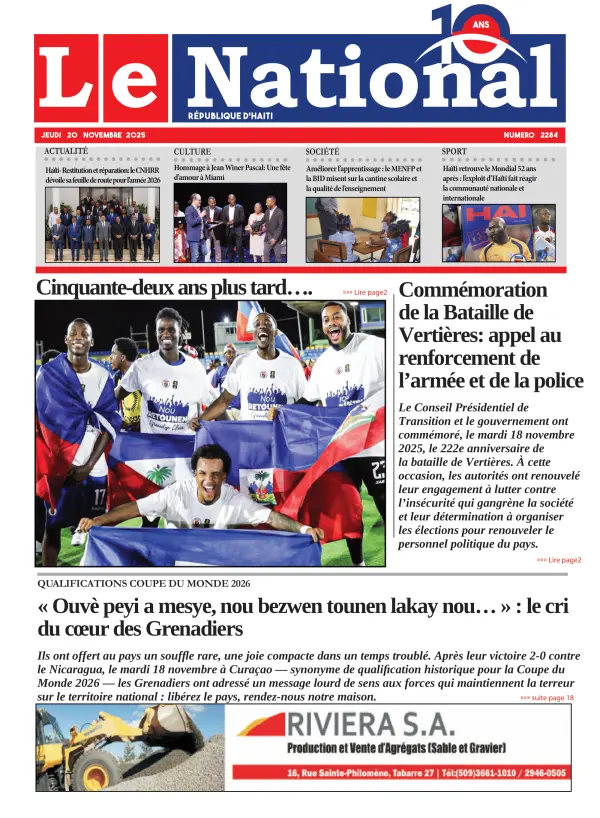 Une de l'édition 2284