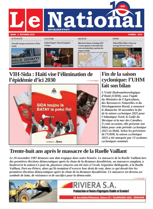 Une de l'édition 2292