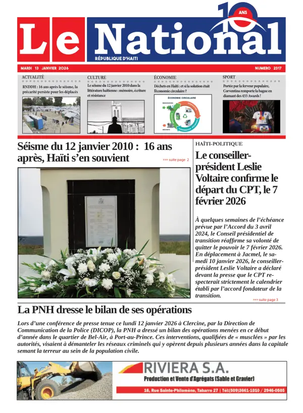 Une de l'édition 2317