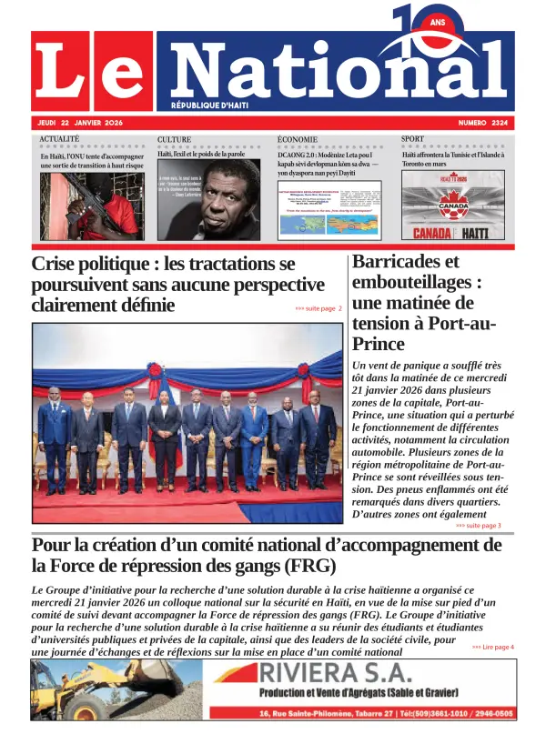 Une de l'édition 2324