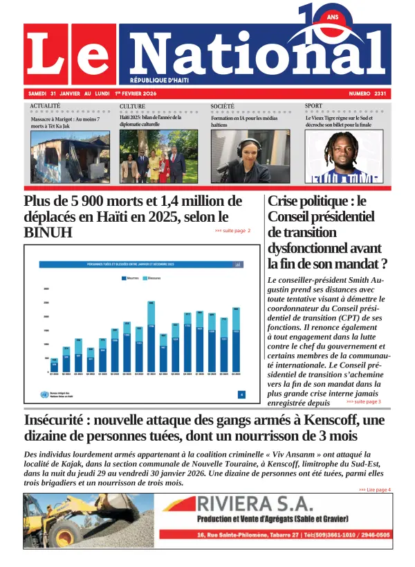 Une de l'édition 2331