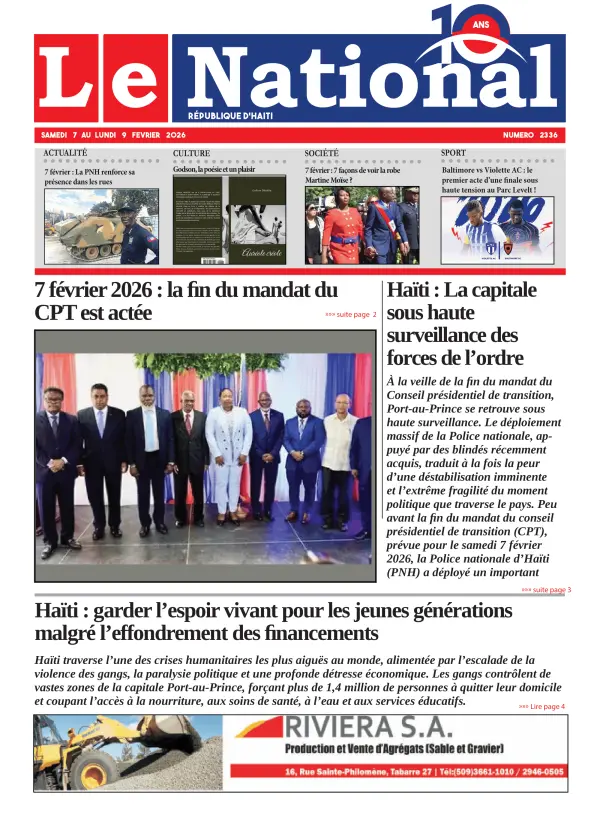 Une de l'édition 2336