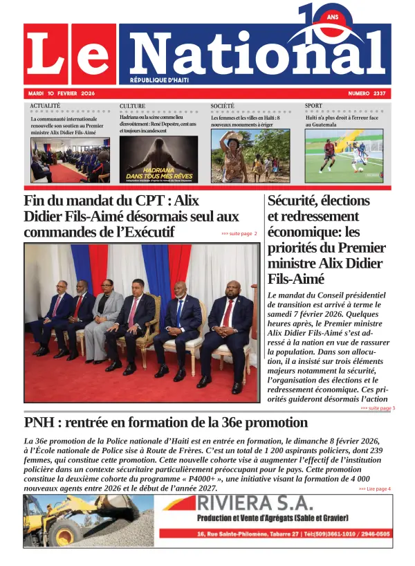 Une de l'édition 2337