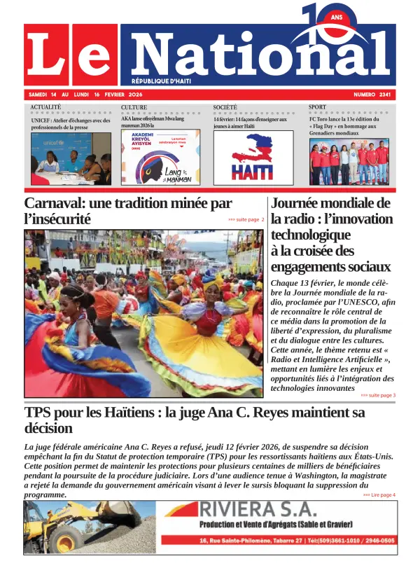 Une de l'édition 2341