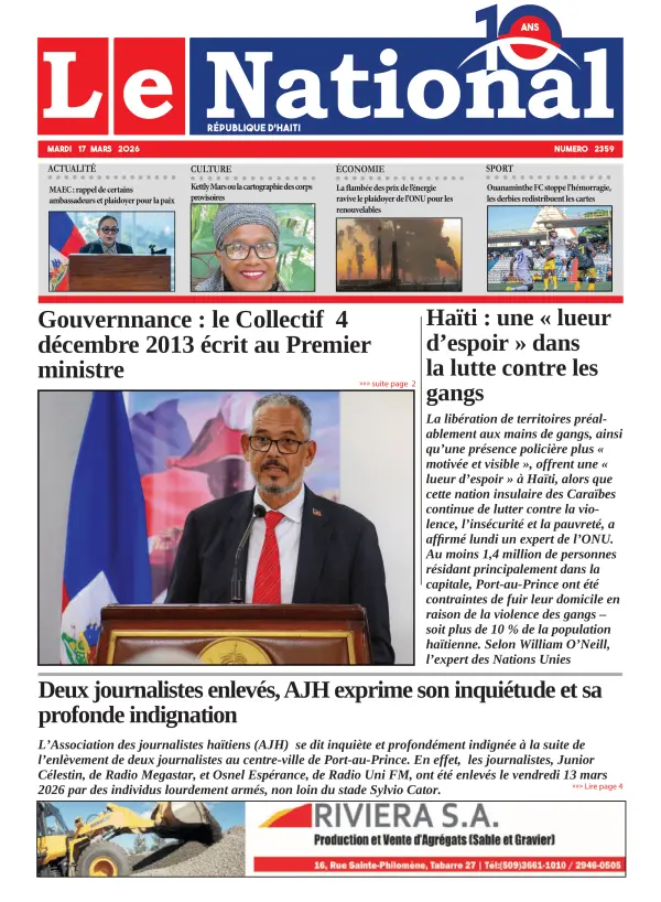 Une de l'édition 2359