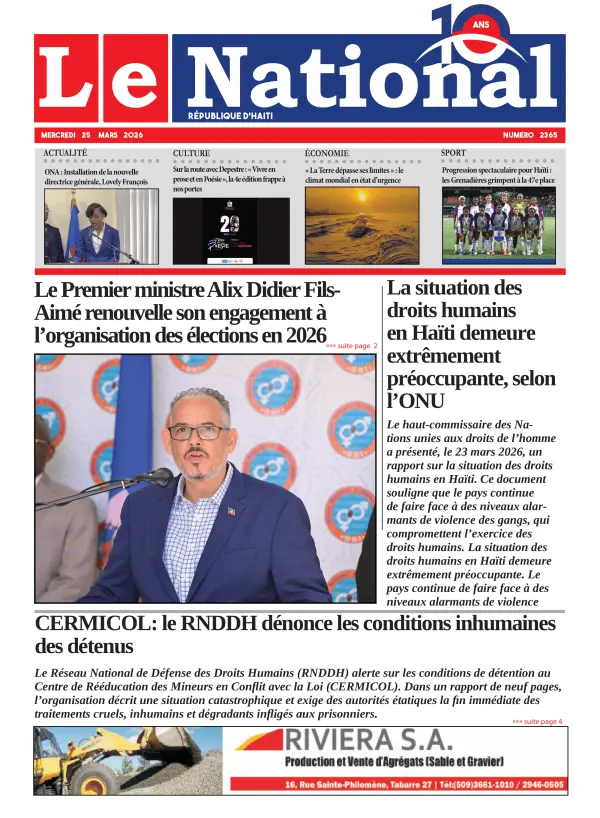 Une de l'édition 2365