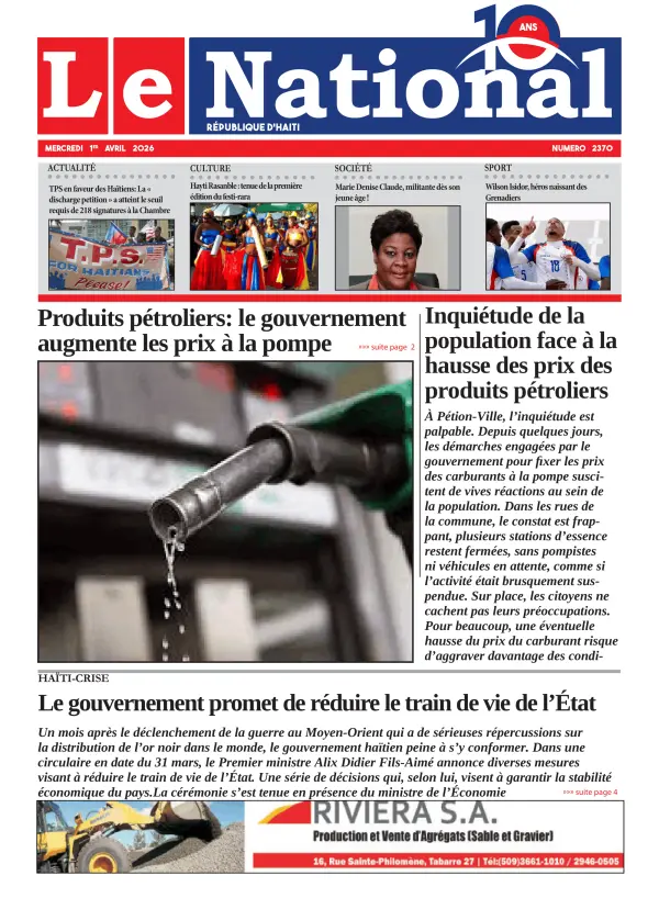 Une de l'édition 2370