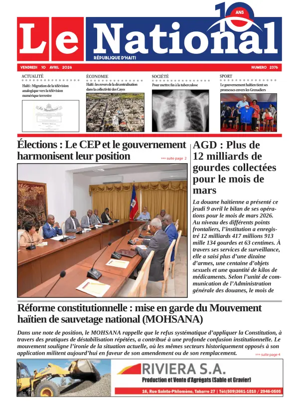 Une de l'édition 2376
