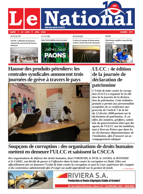 Une de l'édition 2377