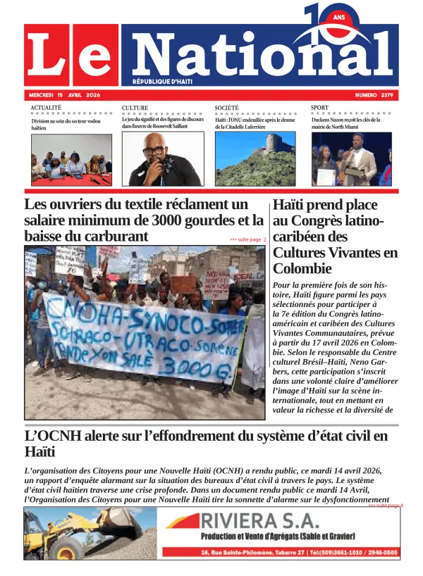 Une de l'édition 2379