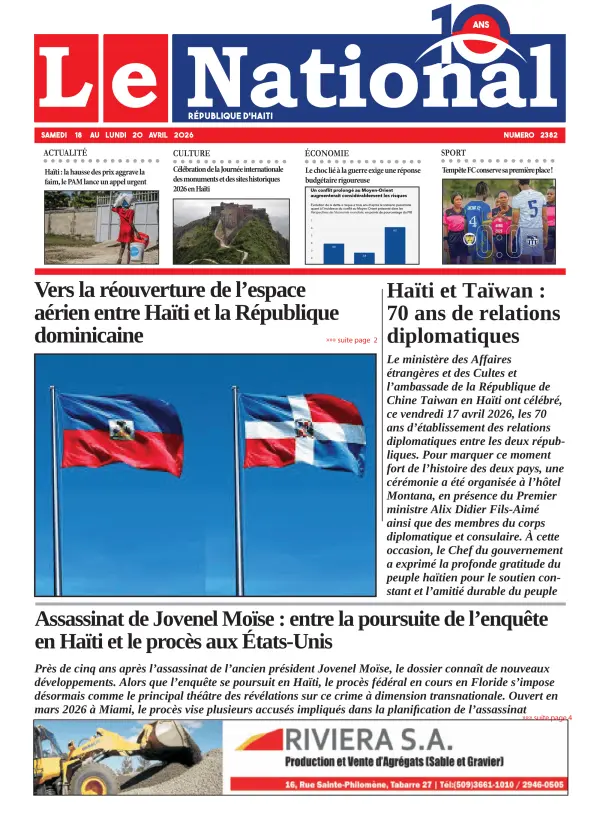 Une de l'édition 2382