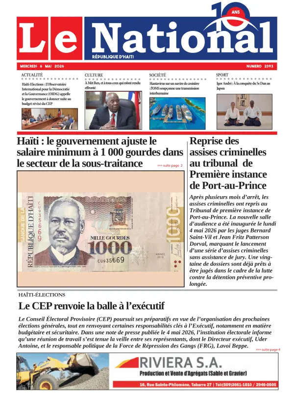 Une de l'édition 2393
