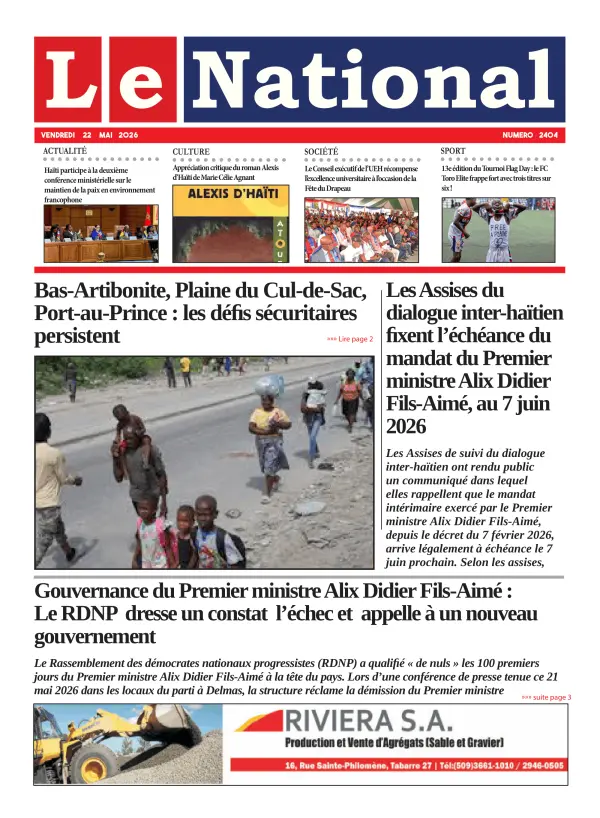 Une de l'édition 2404