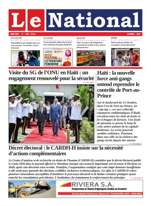 Une de l'édition 2421