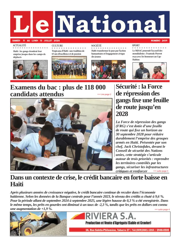 Une de l'édition 2439
