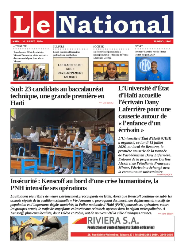 Une de l'édition 2440