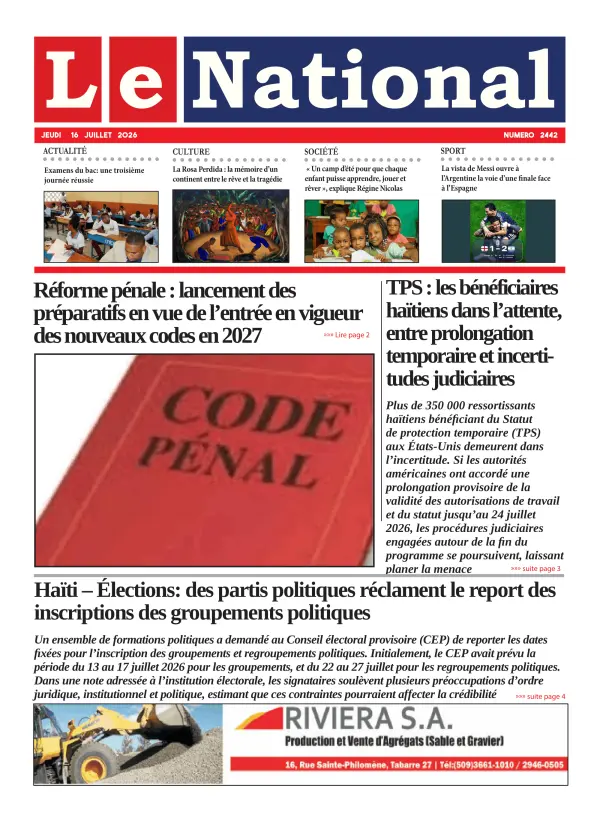 Une de l'édition 2442