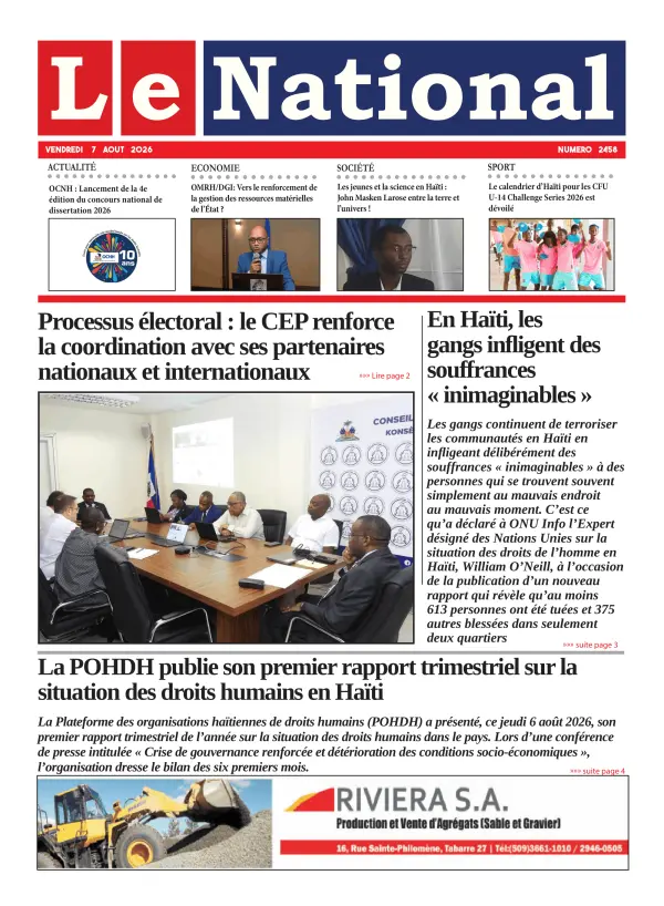 Une de l'édition 2458
