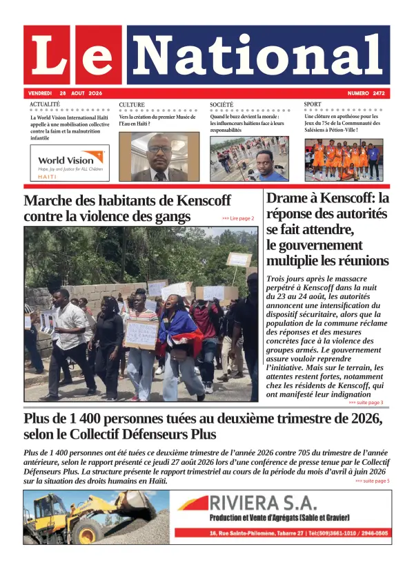 Une de l'édition 2472