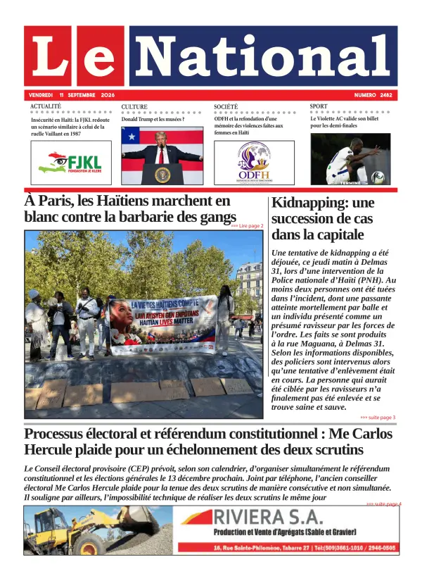 Une de l'édition 2482