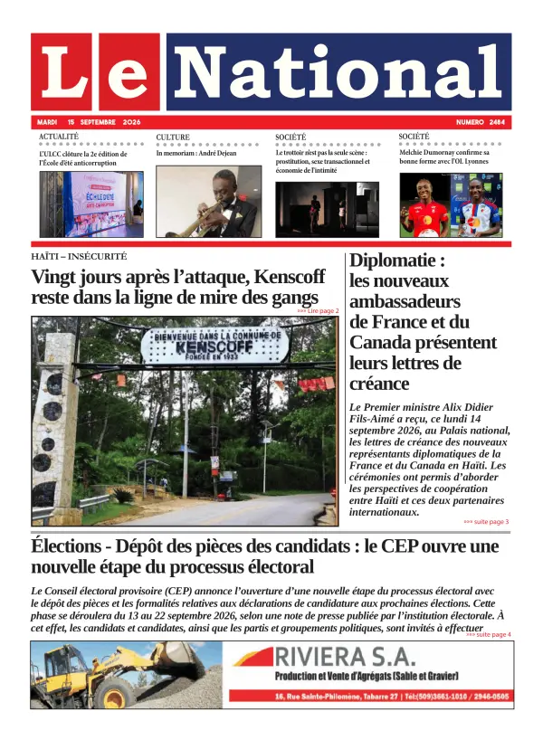 Une de l'édition 2484
