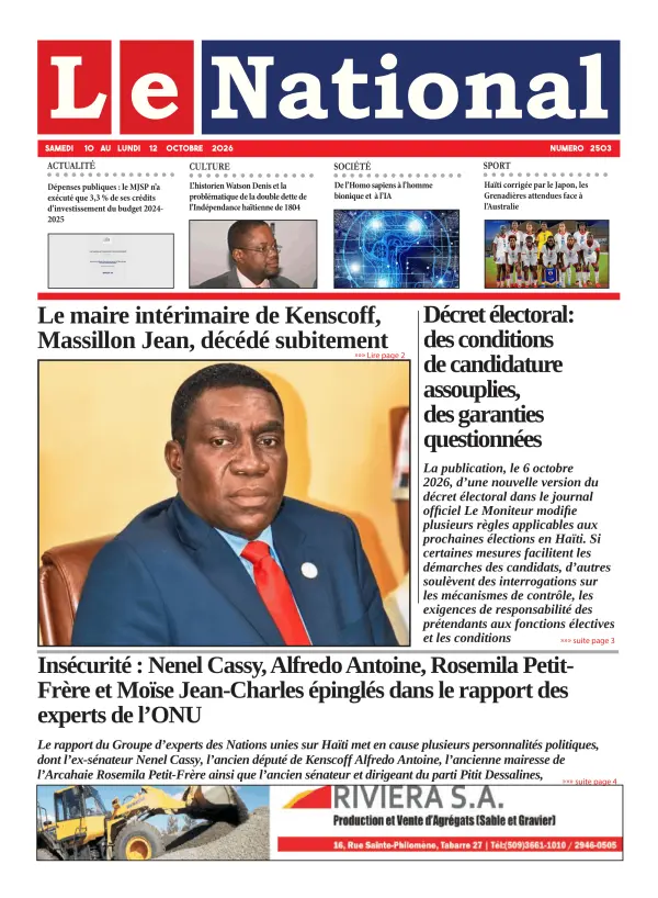 Une de l'édition 2503