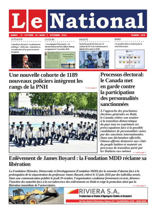 Une de l'édition 2518