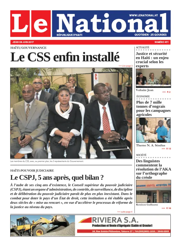 Une de l'édition 491