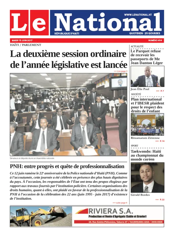 Une de l'édition 494