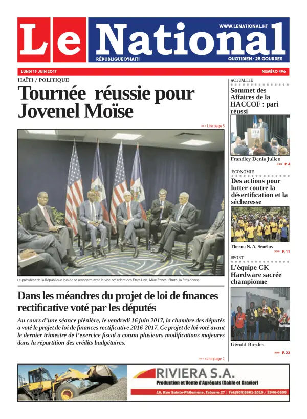 Une de l'édition 496