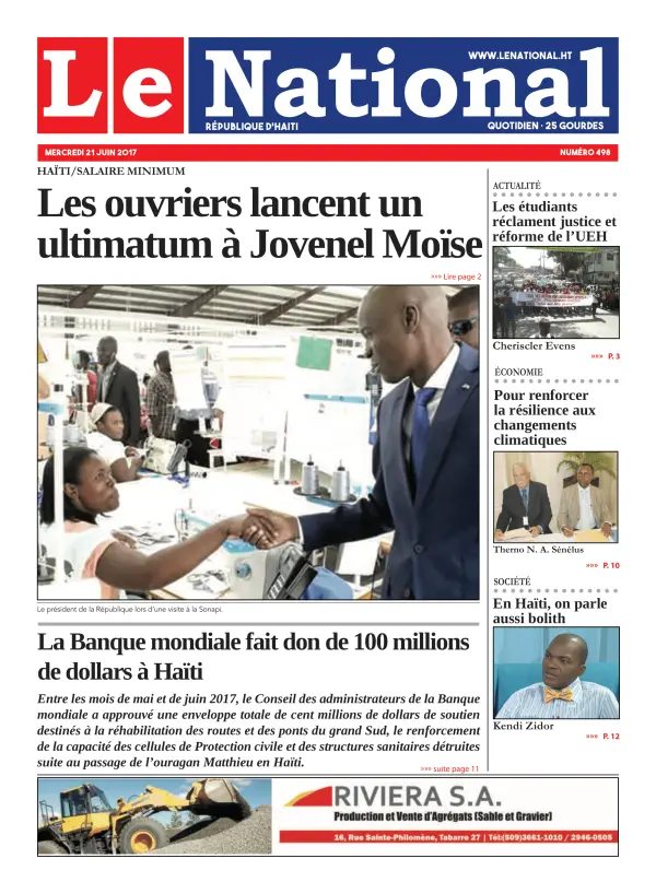 Une de l'édition 498