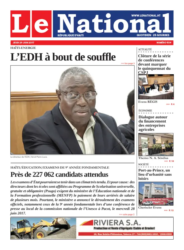 Une de l'édition 504